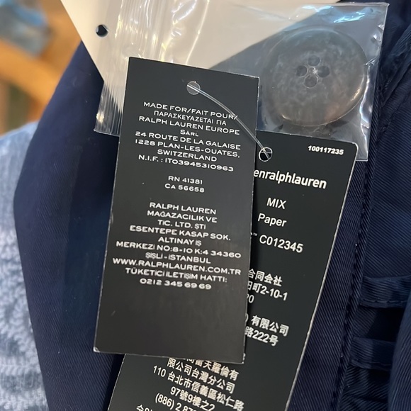 LAUREN RALPH LAUREN Women's Belted Maxi Trench Coat Dark Navy Blue Size 16 - Picture 13 of 13